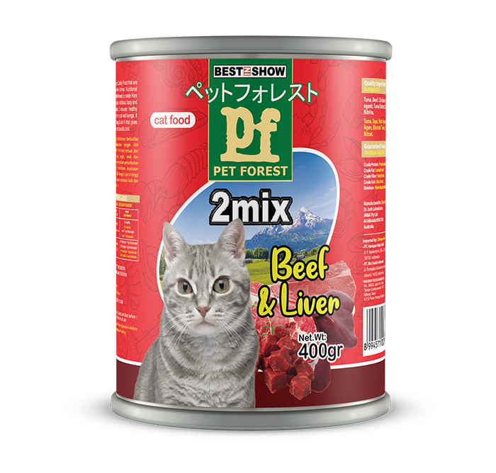 Cat | Product - Pet Forest - 2 Mix (Beef & Liver) - 400gr  - Best In Show - Best Pet Food For Your Pet
